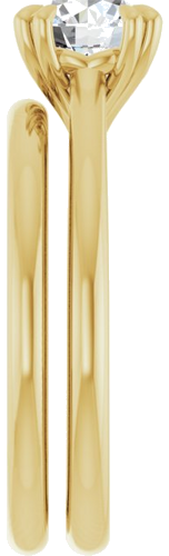 18K Yellow 6.5 mm Round Solitaire Engagement Ring Mounting (9)