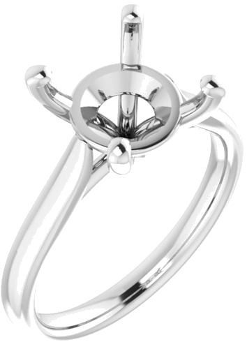 Platinum 10 mm Round Engagement Ring Mounting (1)