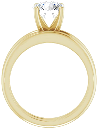 18K Yellow  7.4 mm Round Solitaire Engagement Ring Mounting (7)
