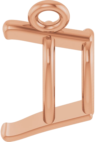 Pakabukas „Heart“ 585 Rožinis Aukso Heart Shape 5mm (3)