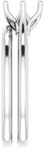 Sužadėtuvių Žiedas „Solitaire“ 585 Baltojo Aukso Cushion 6mm (9)