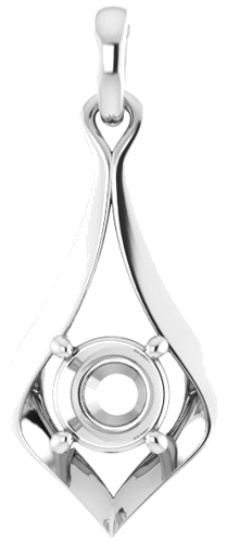 10K White  5.5 mm Round Pendant Mounting (1)
