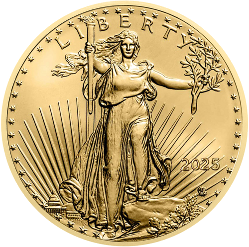 1/2 oz Amerikas Ērglis 2025 ASV zelta monēta (2)