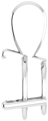 Pakabukas „Solitaire“ 585 Baltojo Aukso Round 10mm (3)