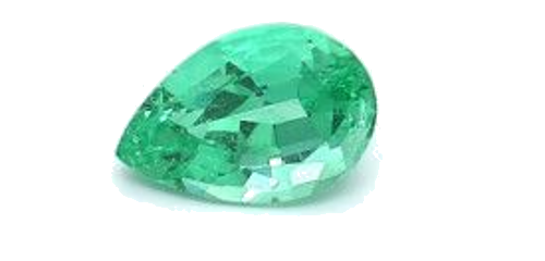 0.51 carat GREEN BRILLIANTSTEP cut Pear Smaragdas (1)