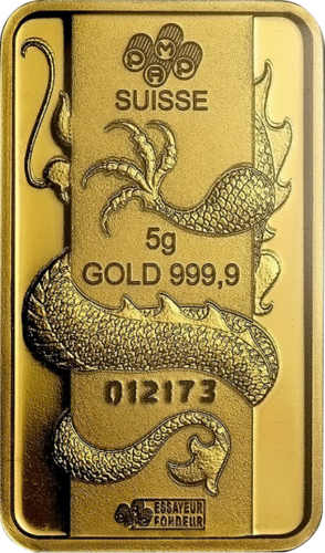 5 g Collectible (Lunar) Investment Gold Bar Dragon 2012 PAMP (4)