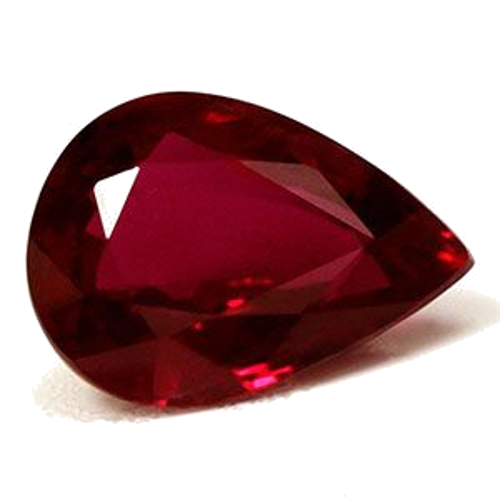 1.05 carat RED Pear Rubinas (1)