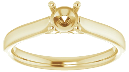 14K Yellow 4.8 mm Round Engagement Ring Mounting (3)