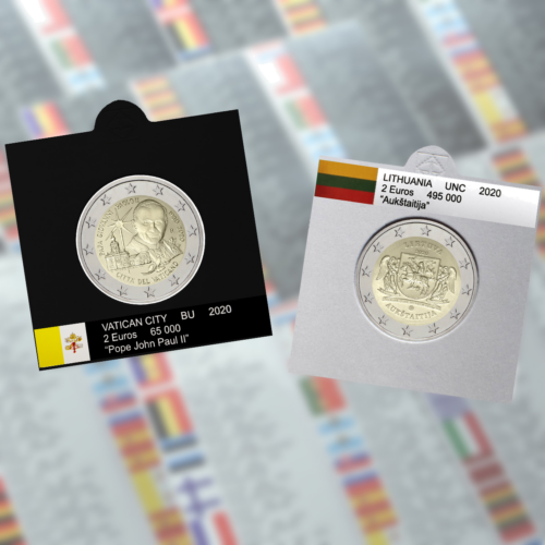 Flags for 2 euro coins in holders (Only 2020) (1)