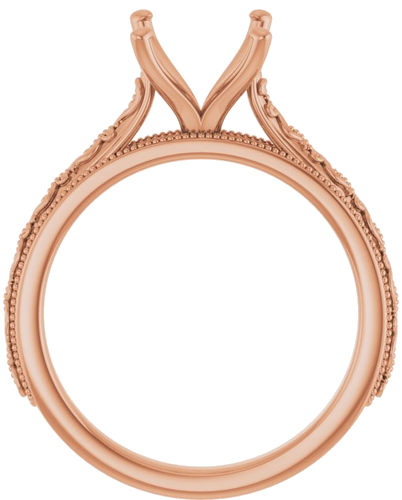 Sužadėtuvių Žiedas „Solitaire“ 585 Rožinis Aukso Oval 10mm x 8mm (2)