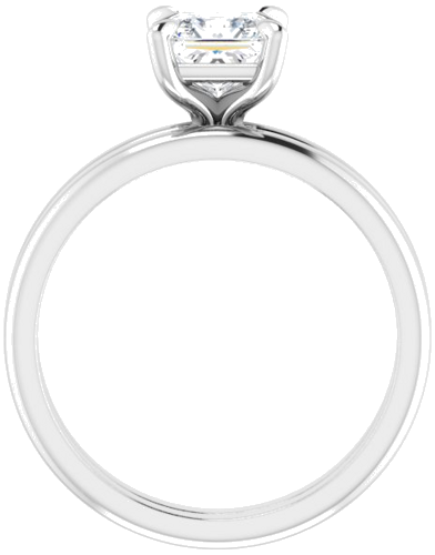 Sužadėtuvių Žiedas „Solitaire“ 585 Baltojo Aukso Square 5.5mm (7)