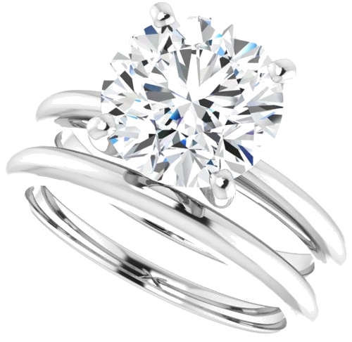 Platinum  9.4 mm Round Solitaire Engagement Ring Mounting (10)