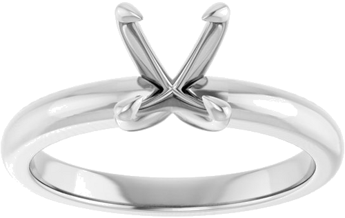 Sužadėtuvių Žiedas „Solitaire“ 585 Baltojo Aukso Oval 8mm x 6mm (3)