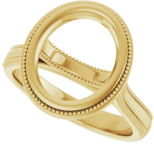 Sužadėtuvių Žiedas „Solitaire“ 585 Geltonojo Aukso Oval 11mm x 9mm (5)