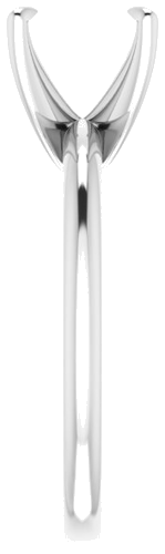 14K White 6x6 mm Square Solitaire Engagement Ring Mounting (4)