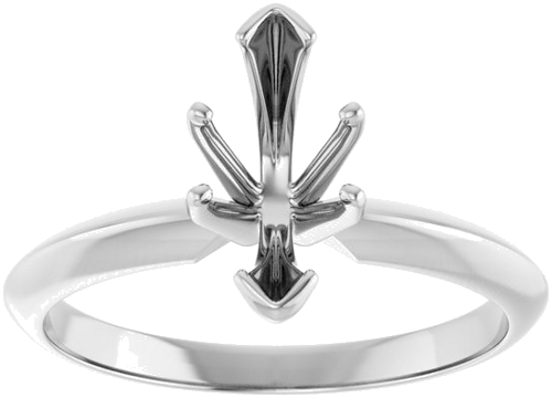 Sužadėtuvių Žiedas „V-End Light Solitaire“ 585 Baltojo Aukso Marquise 10mm x 5mm (3)