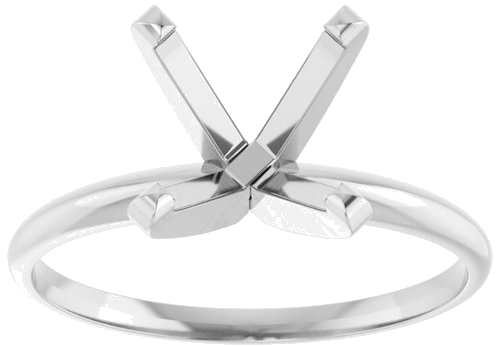 Sužadėtuvių Žiedas „Solitaire“ 585 Baltojo Aukso Round 9mm (3)