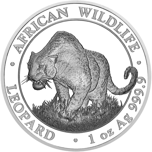 1 oz Леопард 2023 Сомалия 100 шилинга сребърна монета (1)