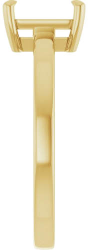 Sužadėtuvių Žiedas „Solitaire“ 585 Geltonojo Aukso Emerald 7mm x 5mm (4)