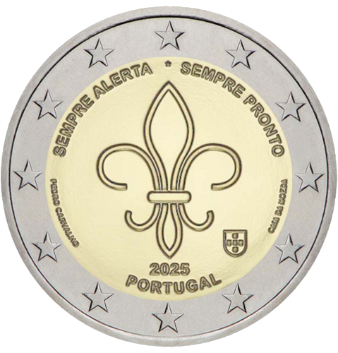 2025 Portugal Scouts 2 Euro Coin (1)