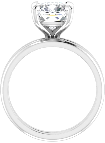 Sužadėtuvių Žiedas „Solitaire“ 585 Baltojo Aukso Cushion 8mm (7)