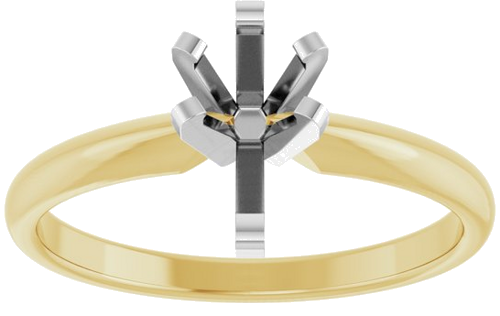 Sužadėtuvių Žiedas „Solitaire“ 585 Baltojo Ir Geltonojo Aukso Pear Shape 8mm x 5mm (3)