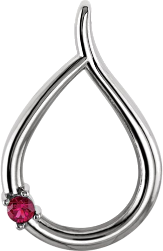 14K White 2.5 mm Round 1-Stone Family Pendant Mounting (4)