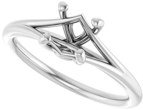 Sužadėtuvių Žiedas „Solitaire“ 585 Baltojo Aukso Round 6.5mm (5)