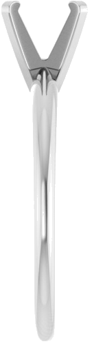 14K White 6.5 mm Round Ultra-Lightweight Solitaire Engagement Ring Mounting (4)