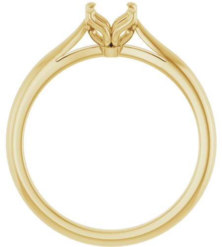 Sužadėtuvių Žiedas „Solitaire“ 585 Geltonojo Aukso Oval 7mm x 5mm (2)