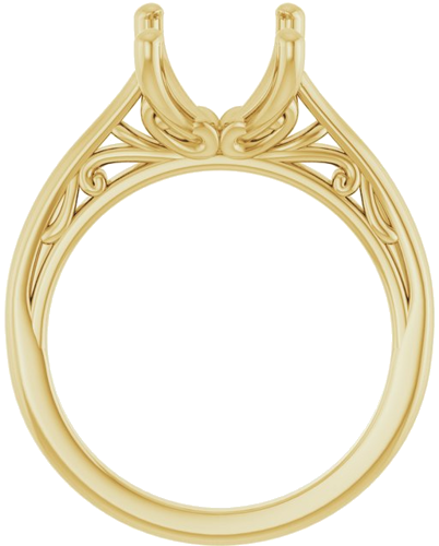 Sužadėtuvių Žiedas „Solitaire“ 585 Geltonojo Aukso Emerald 10mm x 8mm (2)