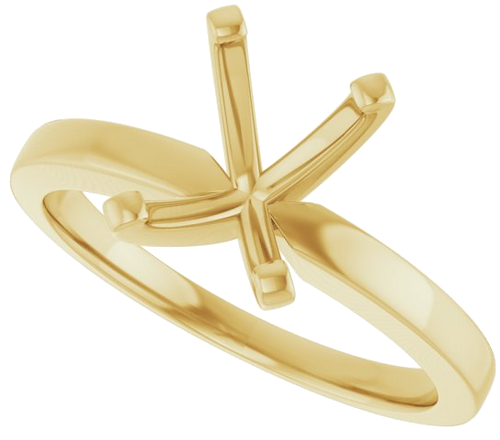 Sužadėtuvių Žiedas „Solitaire“ 585 Geltonojo Aukso Emerald 8mm x 6mm (5)