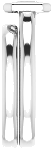 Sužadėtuvių Žiedas „Bezel-Set Solitaire“ 585 Baltojo Aukso Emerald 6mm x 4mm (9)