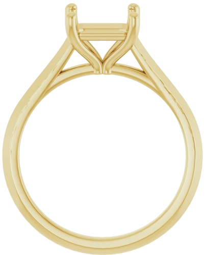 Sužadėtuvių Žiedas „Solitaire“ 585 Geltonojo Aukso Asscher 7mm (2)