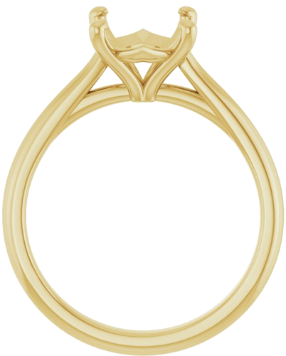 14K Yellow 10x8 mm Oval Solitaire Engagement Ring Mounting (2)