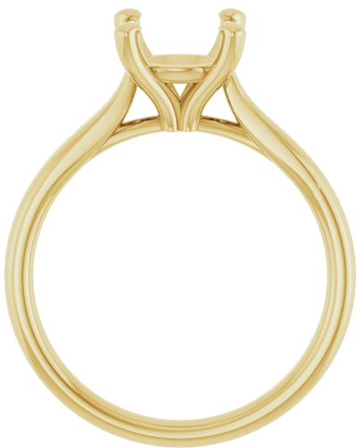 14K Yellow 8 mm Round Engagement Ring Mounting (2)
