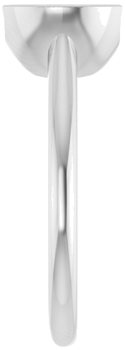 Sužadėtuvių Žiedas „Half Bezel Solitaire“ 585 Baltojo Aukso Round 8mm (4)