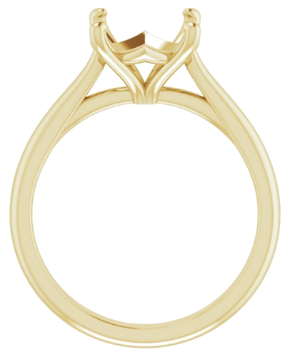 14K Yellow 9.4 mm Round Solitaire Engagement Ring Mounting (2)