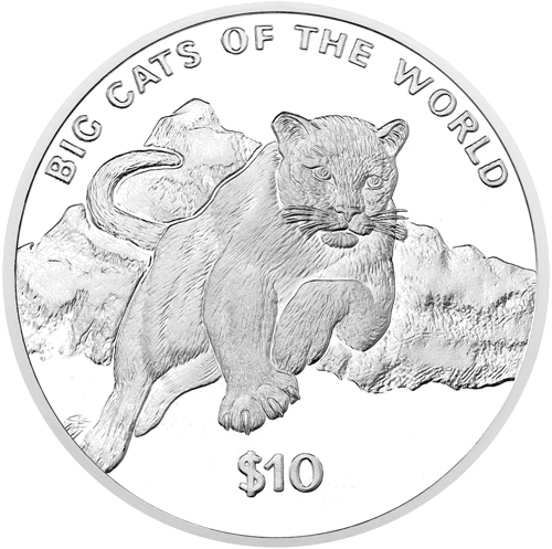 10 Dollars Puma 2001 Sierra Leone Silver Coin (1)