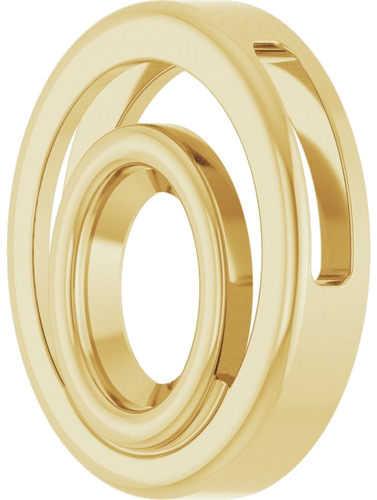 Pakabukas „Solitaire Slide“ 585 Geltonojo Aukso Oval 7mm x 5mm (2)