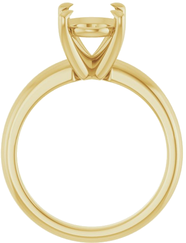 Sužadėtuvių Žiedas „Solitaire“ 585 Geltonojo Aukso Oval 10mm x 8mm (2)