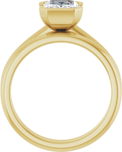 Sužadėtuvių Žiedas „Solitaire“ 585 Geltonojo Aukso Emerald 8mm x 6mm (7)