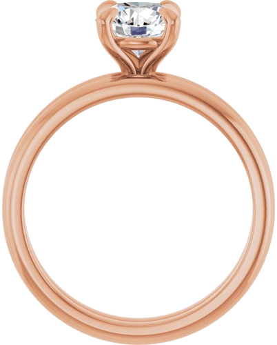 14K Rose  6.5 mm Round Solitaire Engagement Ring Mounting (7)