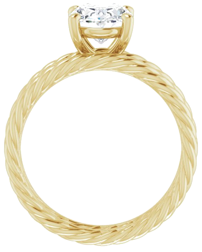 14K Yellow 9x7 mm Oval Solitaire Engagement Ring Mounting (7)