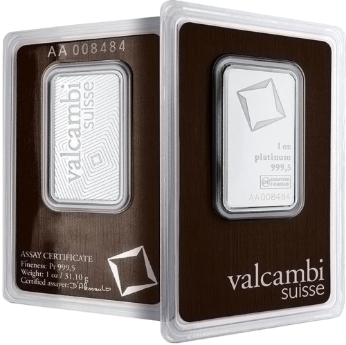 1 oz Platinum Bar Valcambi (3)