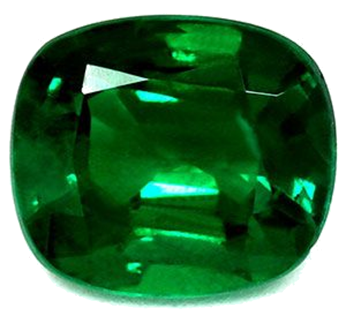 1.61 carat GREEN Cushion Smaragdas (1)