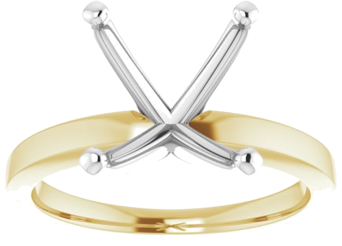 Sužadėtuvių Žiedas „Solitaire“ 585 Baltojo Ir Geltonojo Aukso Oval 12mm x 10mm (3)