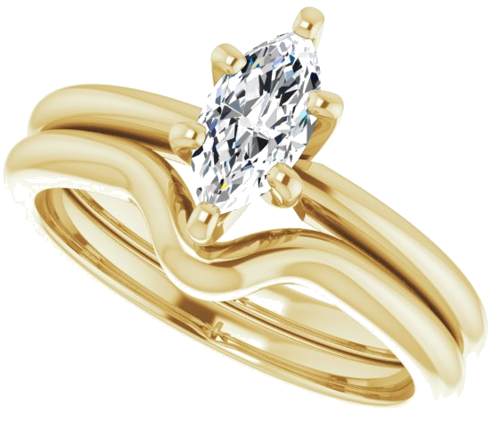 14K Yellow  8x4 mm Marquise Solitaire Engagement Ring Mounting (10)