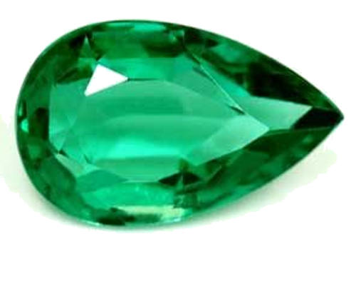 1.42 carat GREEN Pear Smaragdas (1)