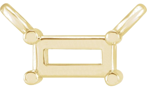 Pakabukas „Baguette Solitaire“ 585 Geltonojo Aukso Straight Baguette 3mm x 2mm (1)